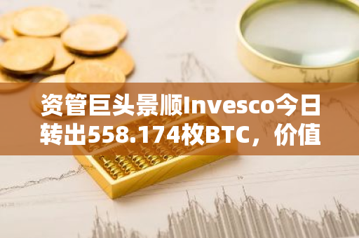 资管巨头景顺Invesco今日转出558.174枚BTC，价值超5000万美元