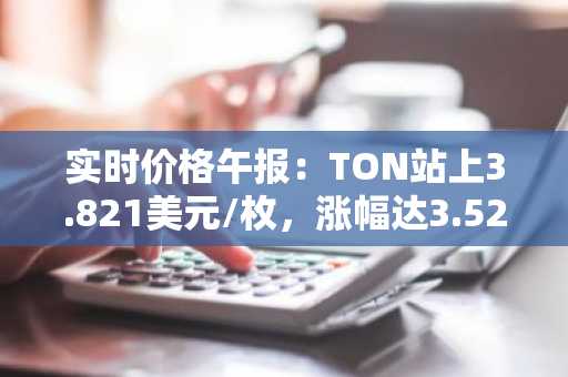 实时价格午报：TON站上3.821美元/枚，涨幅达3.52%