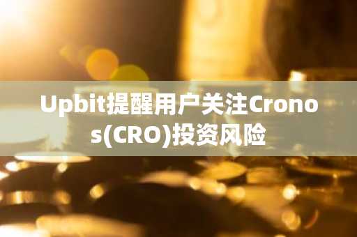 Upbit提醒用户关注Cronos(CRO)投资风险