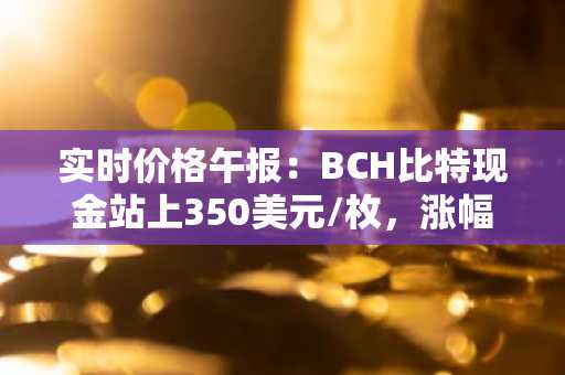 实时价格午报：BCH比特现金站上350美元/枚，涨幅达3.61%